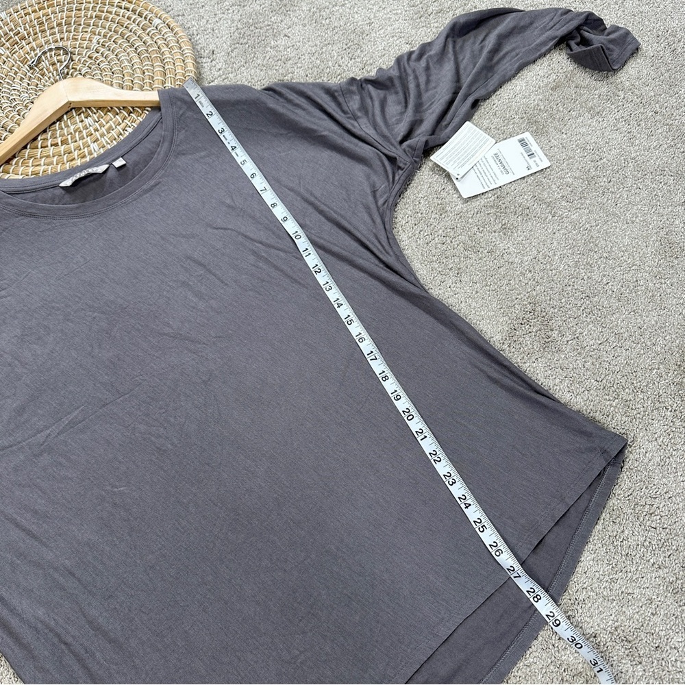 NWT Athleta Women’s Threadlight Asym Relaxed Longsleeve Shirt in Silver Bells XL - Picture 10 of 10